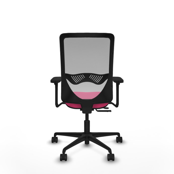 PIQUERAS Y CRESPO Silla de oficina Zulema Rosa y Gris con mecanismo Sincro/Traslack