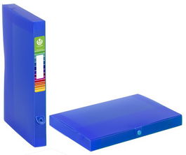 Carpeta De Proyectos Carchivo Pp Trans. A4 Broche Y Tirador 5 Cm Azul (Set de 10)