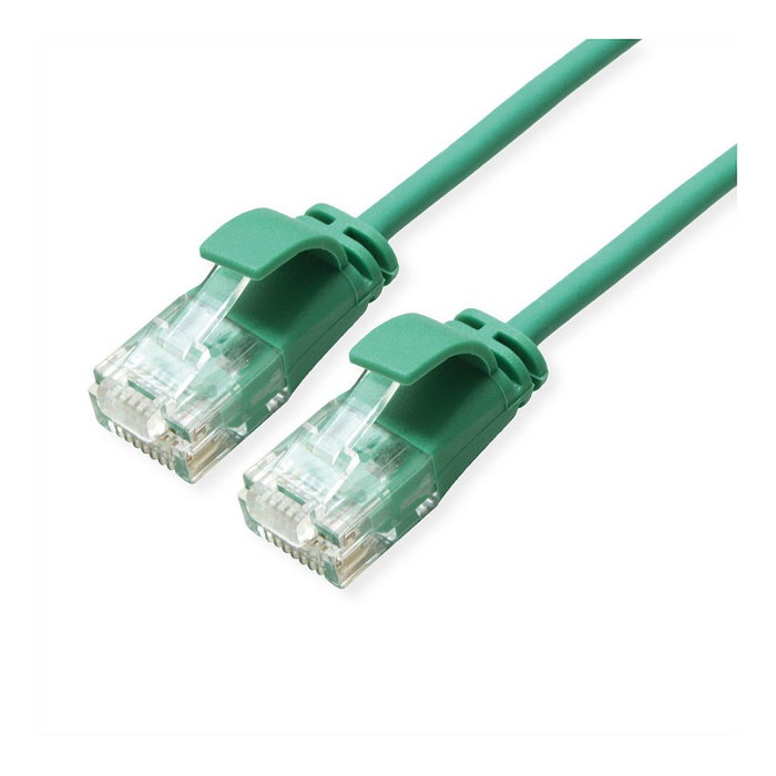 ROLINE GREEN Patchkabel Cat.6A U/UTP slim 0,5 m Verde ROLINE GREEN Patchkabel Cat.6A U/UTP slim 0,5 m Verde