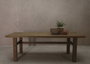 DKD Home Decor Mesa Comedor Indo minimal 24 Teca reciclada Desmontable 90 x 78 x 220 cm