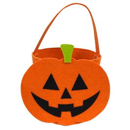 My Other Me Cubo Calabaza Fieltro Naranja 21 x 19 x 22 cm