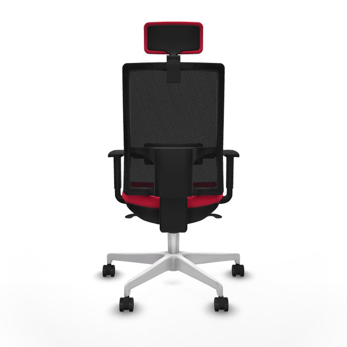 PIQUERAS Y CRESPO Silla de oficina Horna con mecanismo Sincro, Rojo y Negro