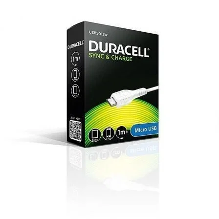 Cable USB DURACELL USB5013W 1 m Blanco (1 unidad) Cable USB DURACELL USB5013W 1 m Blanco (1 unidad)