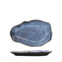 Summa Oyster Granilla Plato Llano 23x15 cm (Set de 6) Azul-Negro