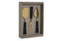 DKD Home Decor Set de 3 Cuchillos para Queso Inox y Resina Dorado y Negro