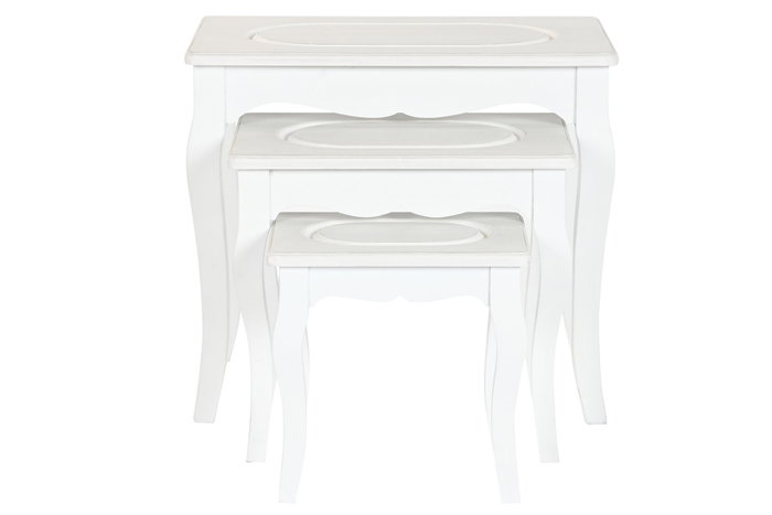 DKD Home Decor Set de 3 Mesitas Auxiliares Alice Madera DKD Home Decor Set de 3 Mesitas Auxiliares Alice Madera