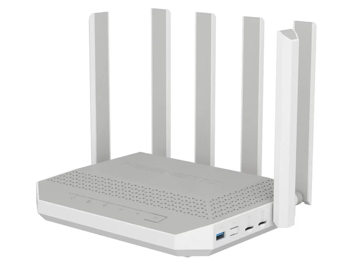 Keenetic Hero 5G (KN-4110) Router Inalámbrico Wi-Fi 6 AX3000 Mesh Dual Banda 2.4/5GHz con Conectividad 5G, 2xSIM, 2.5G Ethernet, Puertos USB 3.0 y 2.0, VPN, Gris/Blanco Keenetic Hero 5G (KN-4110) Router Inalámbrico Wi-Fi 6 AX3000 Mesh Dual Banda 2.4/5GHz con Conectividad 5G, 2xSIM, 2.5G Ethernet, Puertos USB 3.0 y 2.0, VPN, Gris/Blanco