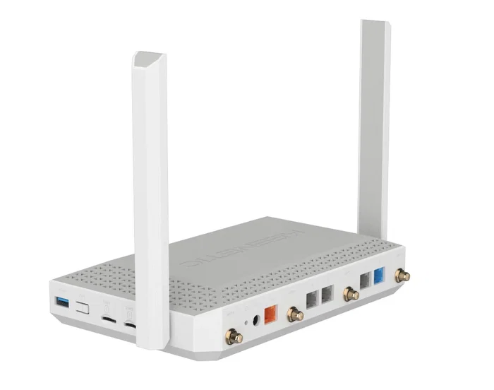 Keenetic Hero 5G (KN-4110) Router Inalámbrico Wi-Fi 6 AX3000 Mesh Dual Banda 2.4/5GHz con Conectividad 5G, 2xSIM, 2.5G Ethernet, Puertos USB 3.0 y 2.0, VPN, Gris/Blanco Keenetic Hero 5G (KN-4110) Router Inalámbrico Wi-Fi 6 AX3000 Mesh Dual Banda 2.4/5GHz con Conectividad 5G, 2xSIM, 2.5G Ethernet, Puertos USB 3.0 y 2.0, VPN, Gris/Blanco