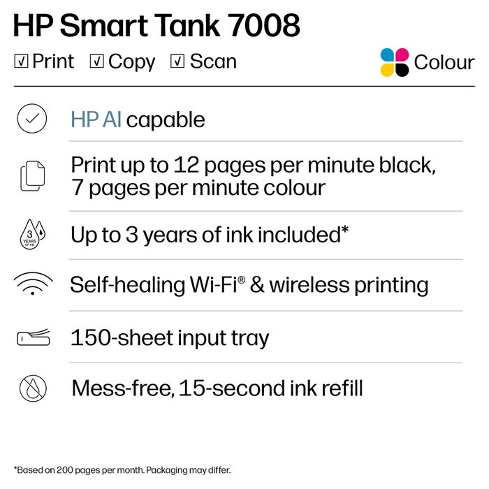 HP Smart Tank 7008 All-in-One Multifunción Gris