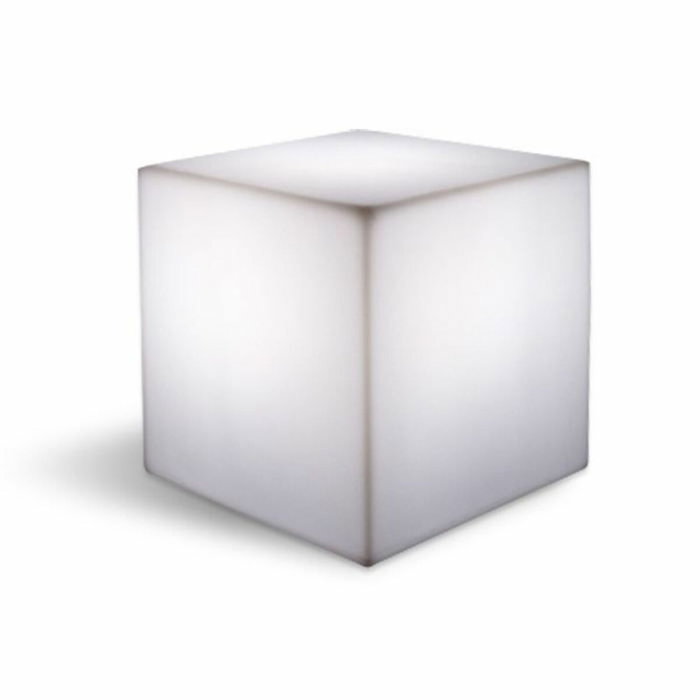 Lumisky Bombilla cubo blanco 40 cm E27, blanco y negro
