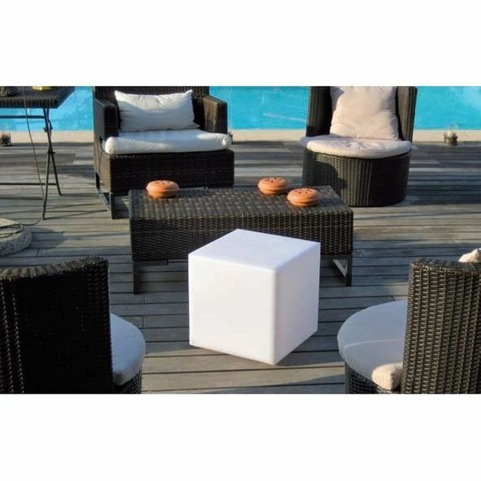 Lumisky Bombilla cubo blanco 40 cm E27, blanco y negro