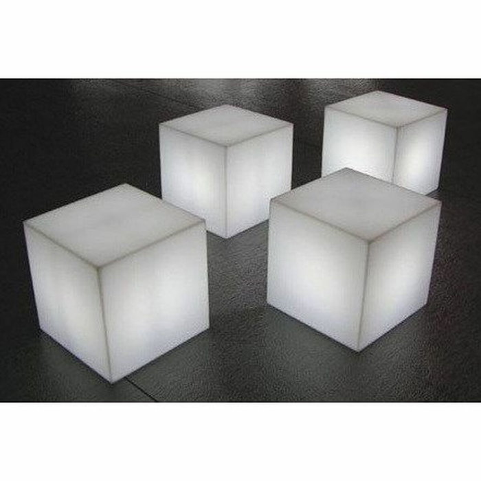 Lumisky Bombilla cubo blanco 40 cm E27, blanco y negro
