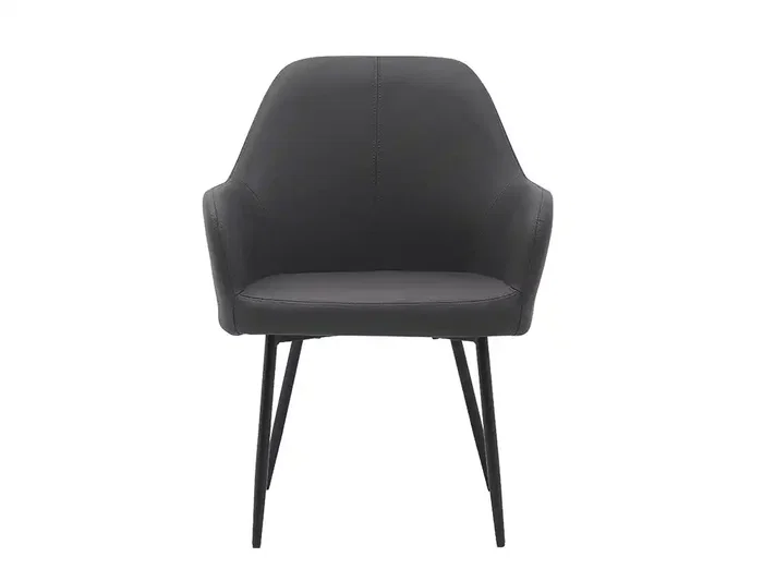 Q-connect Silla Confidente Siemione Base Metálica Color Gris Oscuro, Altura Máxima 820 mm, Ancho 570 mm, Profundidad 580 mm
