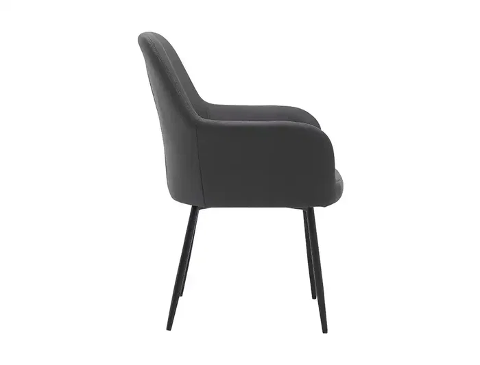 Q-connect Silla Confidente Siemione Base Metálica Color Gris Oscuro, Altura Máxima 820 mm, Ancho 570 mm, Profundidad 580 mm