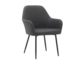 Q-connect Silla Confidente Siemione Base Metálica Color Gris Oscuro, Altura Máxima 820 mm, Ancho 570 mm, Profundidad 580 mm