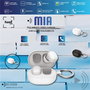SAMI Auriculares Mia TWS Blanco Mini Llavero Carga 25mAh Batería 230mAh para auriculares