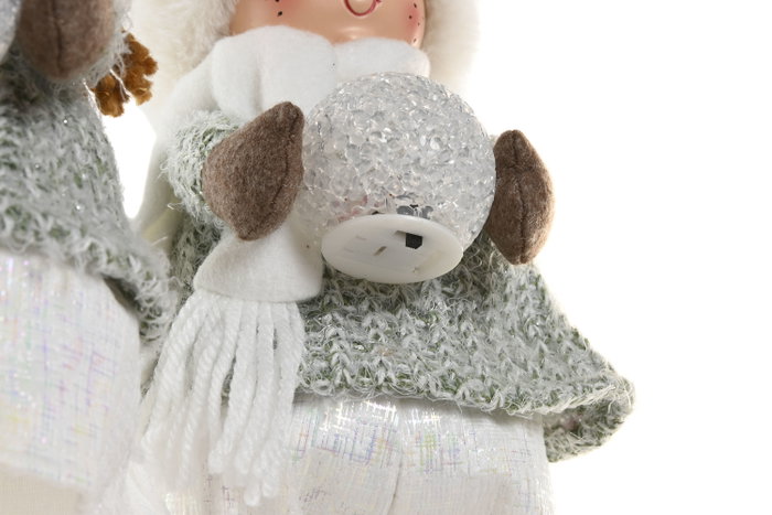 DKD Home Decor Figura LED de Poliester Niña Surtido de 2