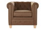 DKD Home Decor Sillón de Poliéster y Madera Marrón