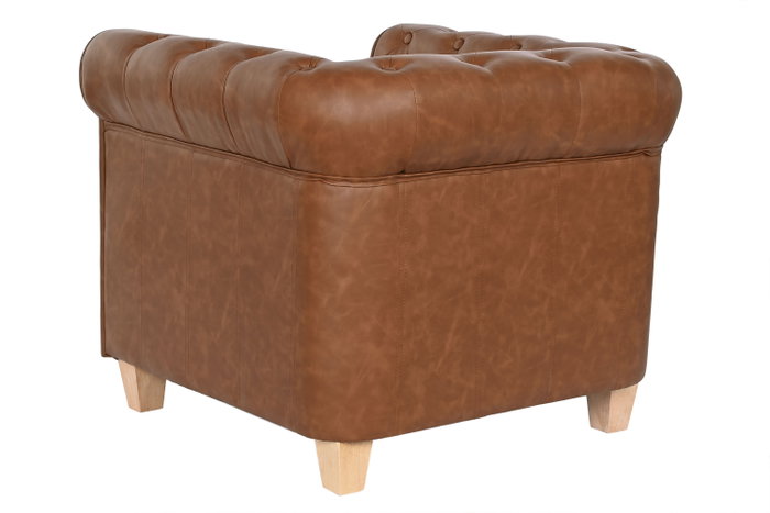 DKD Home Decor Sillón de Poliéster y Madera Marrón
