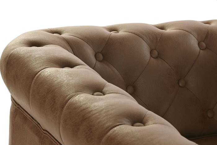 DKD Home Decor Sillón de Poliéster y Madera Marrón