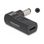 DeLOCK Adaptador Cable Carga USB-C Hembra a 5.5x2.1mm Macho 90° para Portátil, 19V 3A, Negro