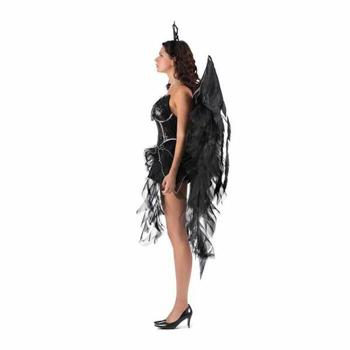 My Other Me Disfraz Ángel Oscuro con Tocado, Vestido y Alas, Talla S