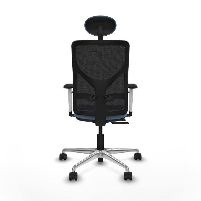 PIQUERAS Y CRESPO Silla de oficina Motilla con mecanismo Sincro/Traslack Azul cielo y Negro