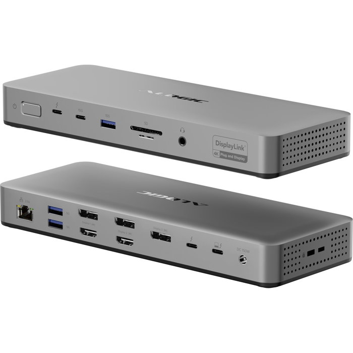 Alogic Quad 4K Thunderbolt 4 Hybrid Docking Station Silver