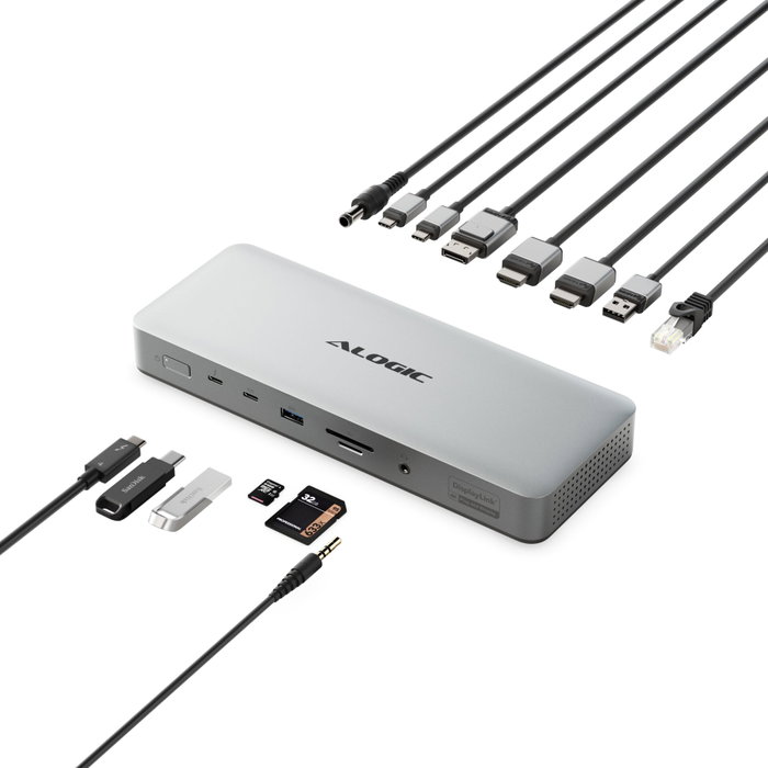 Alogic Quad 4K Thunderbolt 4 Hybrid Docking Station Silver