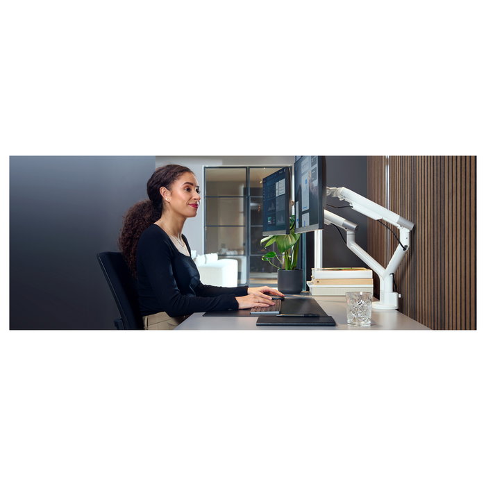 One for All Soporte para Monitor de Diseño Dual DM 7220 en Color Blanco