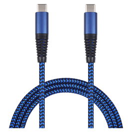 2GO Cable USB 3.2 Gen 1, USB-C a USB-C 1m Azul, Nylon, 797194