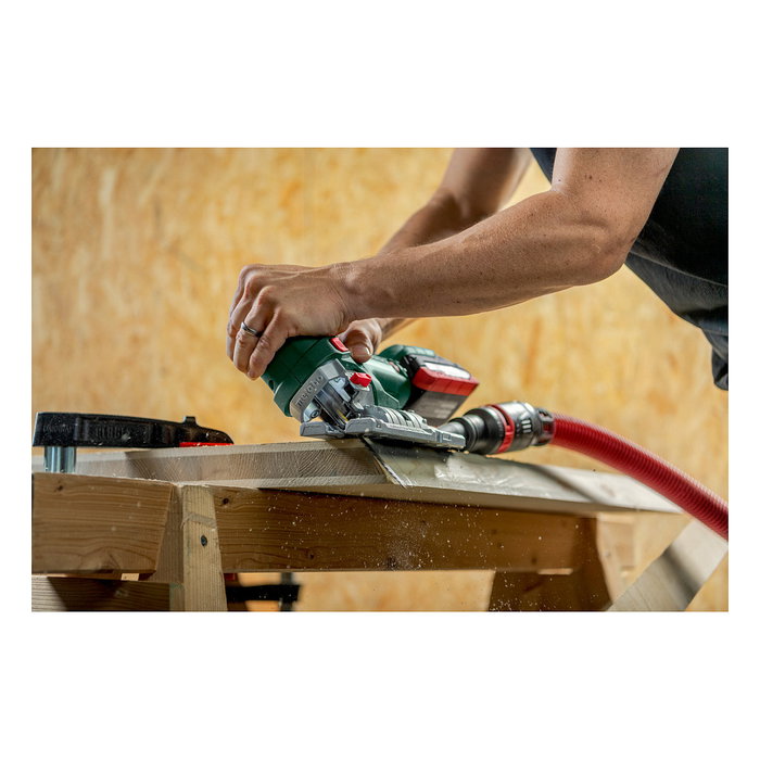 Metabo STA 18 LTX 150 BL Sable Caladora Sin Escobillas 18V - Area de Agarre Superior, Corte Biselado -45 a 45°, Velocidad 1000-3500 spm, Prof. Corte Madera 15 cm