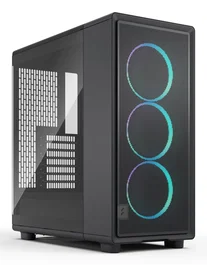 Fractal Design Caja Gaming Epoch FD-C-EPO1A-04, Torre Media ATX Negro con Vidrio Templado Lateral, 3 Ventiladores RGB Preinstalados