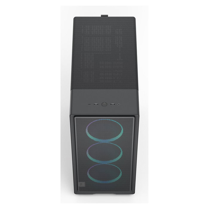 Fractal Design Epoch Midi Tower Caja PC Negro ATX/microATX/Mini-ITX Acero Panel Lateral Vidrio Templado RGB 3 Ventiladores 120mm Incluidos