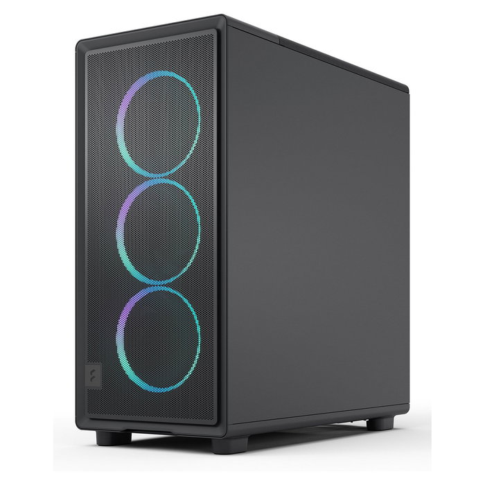 Fractal Design Epoch Midi Tower Caja PC Negro ATX/microATX/Mini-ITX Acero Panel Lateral Vidrio Templado RGB 3 Ventiladores 120mm Incluidos