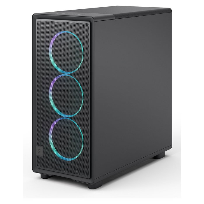 Fractal Design Epoch Midi Tower Caja PC Negro ATX/microATX/Mini-ITX Acero Panel Lateral Vidrio Templado RGB 3 Ventiladores 120mm Incluidos