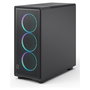 Fractal Design Epoch Midi Tower Caja PC Negro ATX/microATX/Mini-ITX Acero Panel Lateral Vidrio Templado RGB 3 Ventiladores 120mm Incluidos