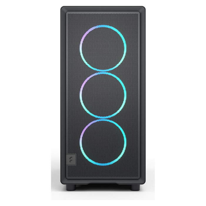 Fractal Design Epoch Midi Tower Caja PC Negro ATX/microATX/Mini-ITX Acero Panel Lateral Vidrio Templado RGB 3 Ventiladores 120mm Incluidos