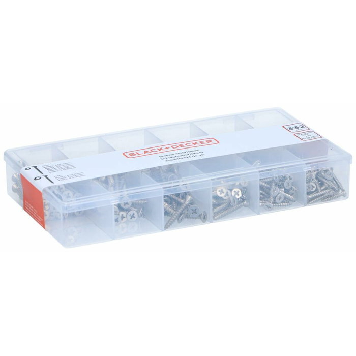 Black+Decker Surtido de tornillos para madera cabeza PH2