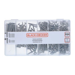 Black+Decker Surtido Tornillos para Madera Cabeza PH 332 Piezas Acero
