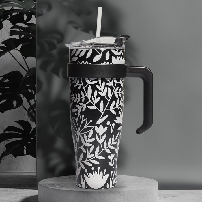 Cook Concept Mug Térmico 1,2 L Miami Blanco/Negro Conserva Frío/Calor 6 Horas Acero Inoxidable Asa Cook Concept Mug Térmico 1,2 L Miami Blanco/Negro Conserva Frío/Calor 6 Horas Acero Inoxidable Asa