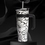 Cook Concept Mug Térmico 1,2 L Miami Blanco/Negro Conserva Frío/Calor 6 Horas Acero Inoxidable Asa