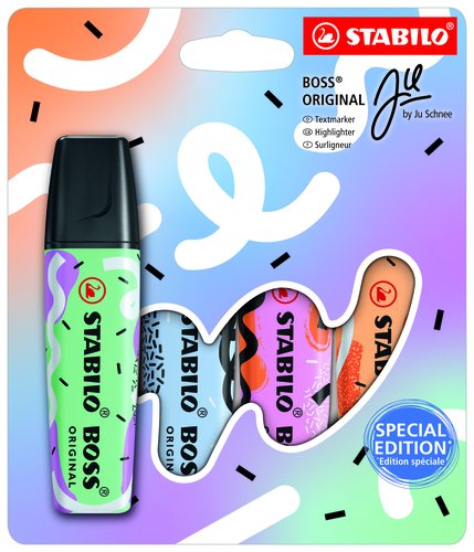 Stabilo Boss Original Pastel by Ju Schnee Estuche de 4 Colores Surtidos Stabilo Boss Original Pastel by Ju Schnee Estuche de 4 Colores Surtidos