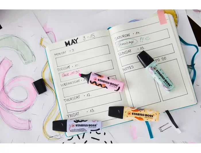 Stabilo BOSS Original Pastel by Ju Schnee Estuche 4 Rotuladores Fluorescentes Colores Surtidos