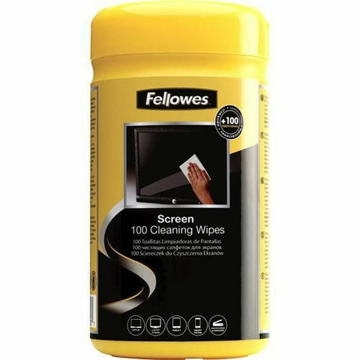 Fellowes Dispensador de 100 Toallitas Limpiadoras de Pantalla 9970330 Fellowes Dispensador de 100 Toallitas Limpiadoras de Pantalla 9970330
