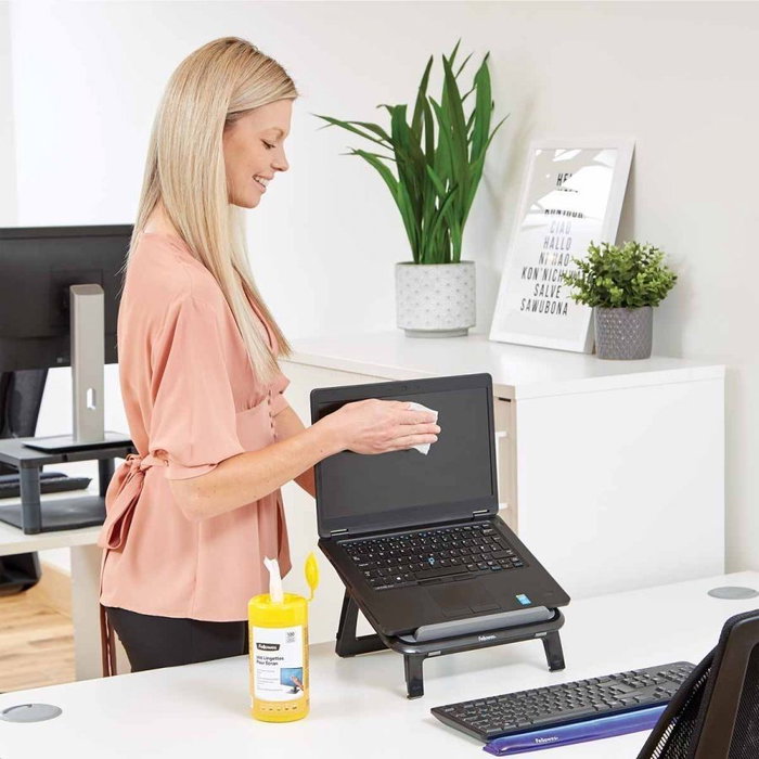 Fellowes Dispensador de 100 Toallitas Limpiadoras de Pantalla 9970330 Fellowes Dispensador de 100 Toallitas Limpiadoras de Pantalla 9970330