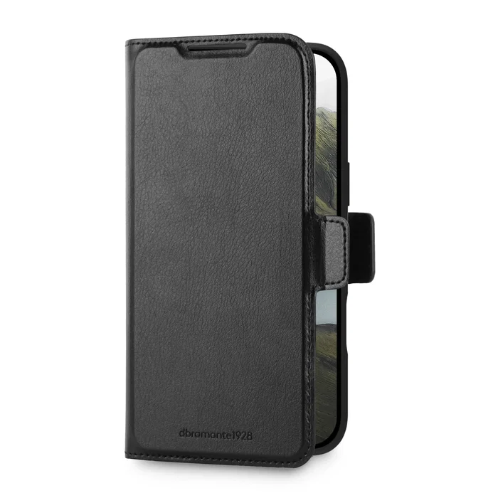 Dbramante1928 Oslo Pro Funda Libro Magnética para Apple iPhone 17 Pro Max 6.7", Compatible MagSafe, Imitación Piel con Bolsillo para Tarjetas, Color Negro
