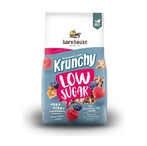 BARNHOUSE Muesli Krunchy Low Sugar Frutos Rojos BIO 375 g. BARNHOUSE Muesli Krunchy Low Sugar Frutos Rojos BIO 375 g.