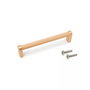 Emuca Lote de 5 tiradores para mueble Bergen, L141mm, intereje 128mm, Aluminio, Pintado oro