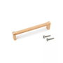 Emuca Lote de 5 tiradores para mueble Bergen, L141mm, intereje 128mm, Aluminio, Pintado oro